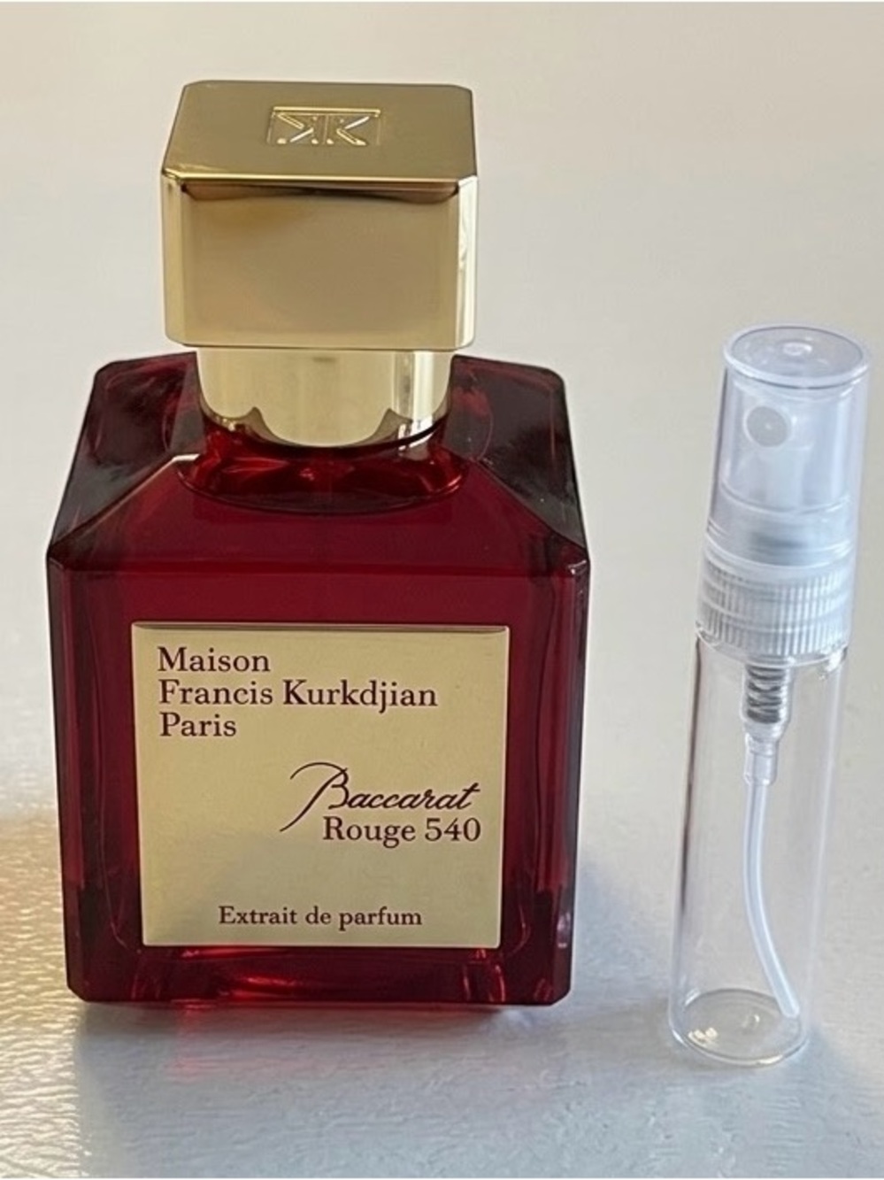 Maison Francis Kurkdjian Baccarat Rouge 540 fragrance edp decant 5ml